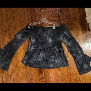 American Eagle off the shoulder Tie Dye